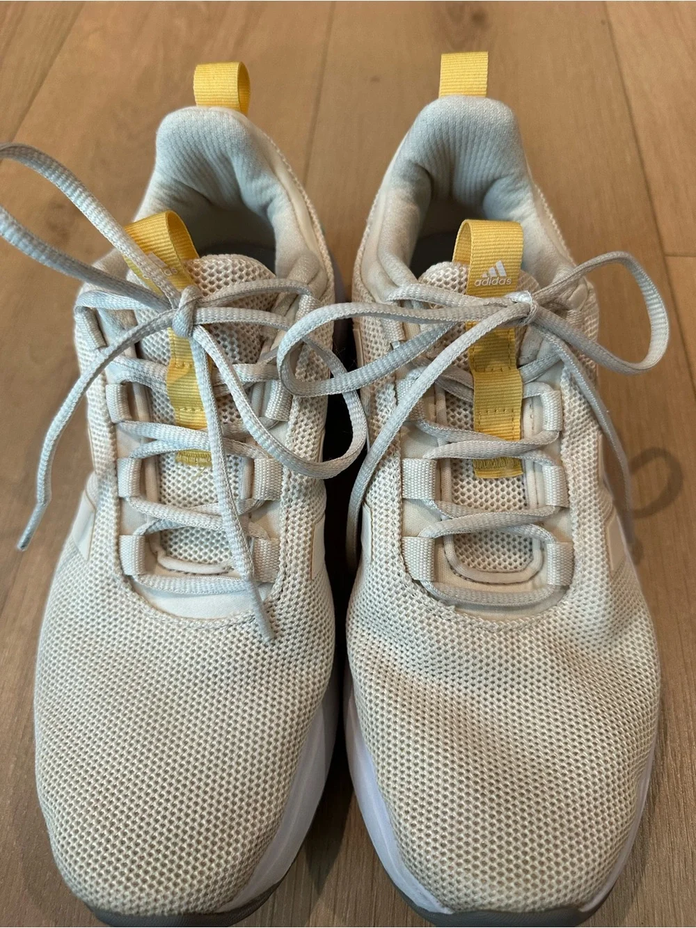 adidas Racer TR23 Sneakers in Cream with Mint & Yellow Accents